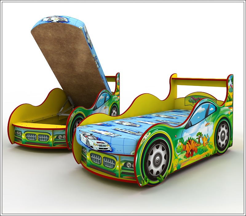 Кровать-машина Дракоша с ящиком