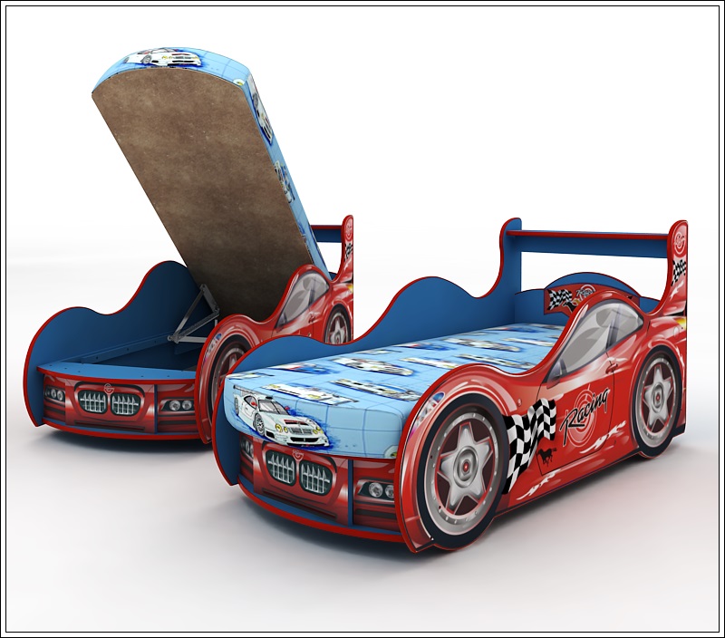 Кровать-машина Ралли с ящиком