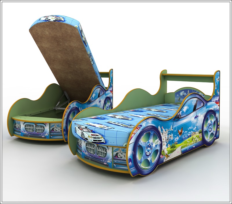 Кровать-машина Природа с ящиком