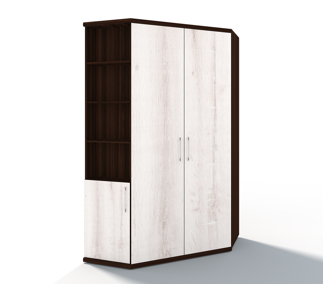 Шкаф-стеллаж угловой 2-ств. Бали, штанга