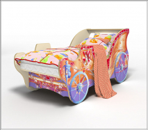 Кровать-карета Принцесса с ламелями