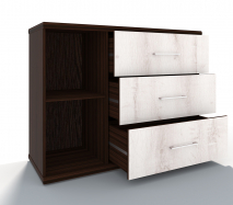 Комод Бали, дверца, 3 ящика