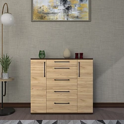 Комод Чили 2-дверный, 5 ящиков