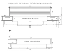 Кровать Эвия 1600, 2 тумбы с ящиком