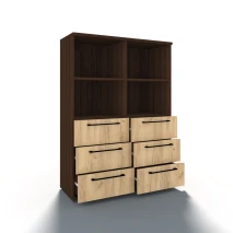Шкаф-витрина 2-ств. Чили, проф. МДФ, 6 ящиков
