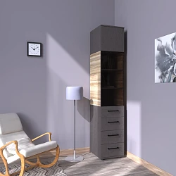 Шкаф-витрина 1 ств. Верона, ящики