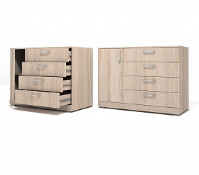 Комод Монако, дверца, 4 ящика