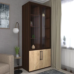 Шкаф-витрина 2-ств. 4-дв. Чили, проф. МДФ