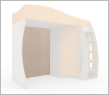 кровать чердак оранжевая