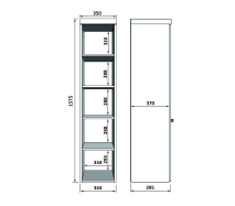 витрина одностворчатая