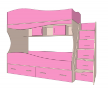 Комплект двухъярусной кровати Колибри-2
