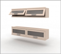 Полка навесная Корсика, 2 фасада стекло