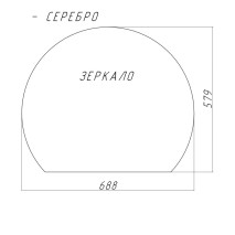 ЗЕРКАЛО СЕРЕБРО С ПОЛКОЙ