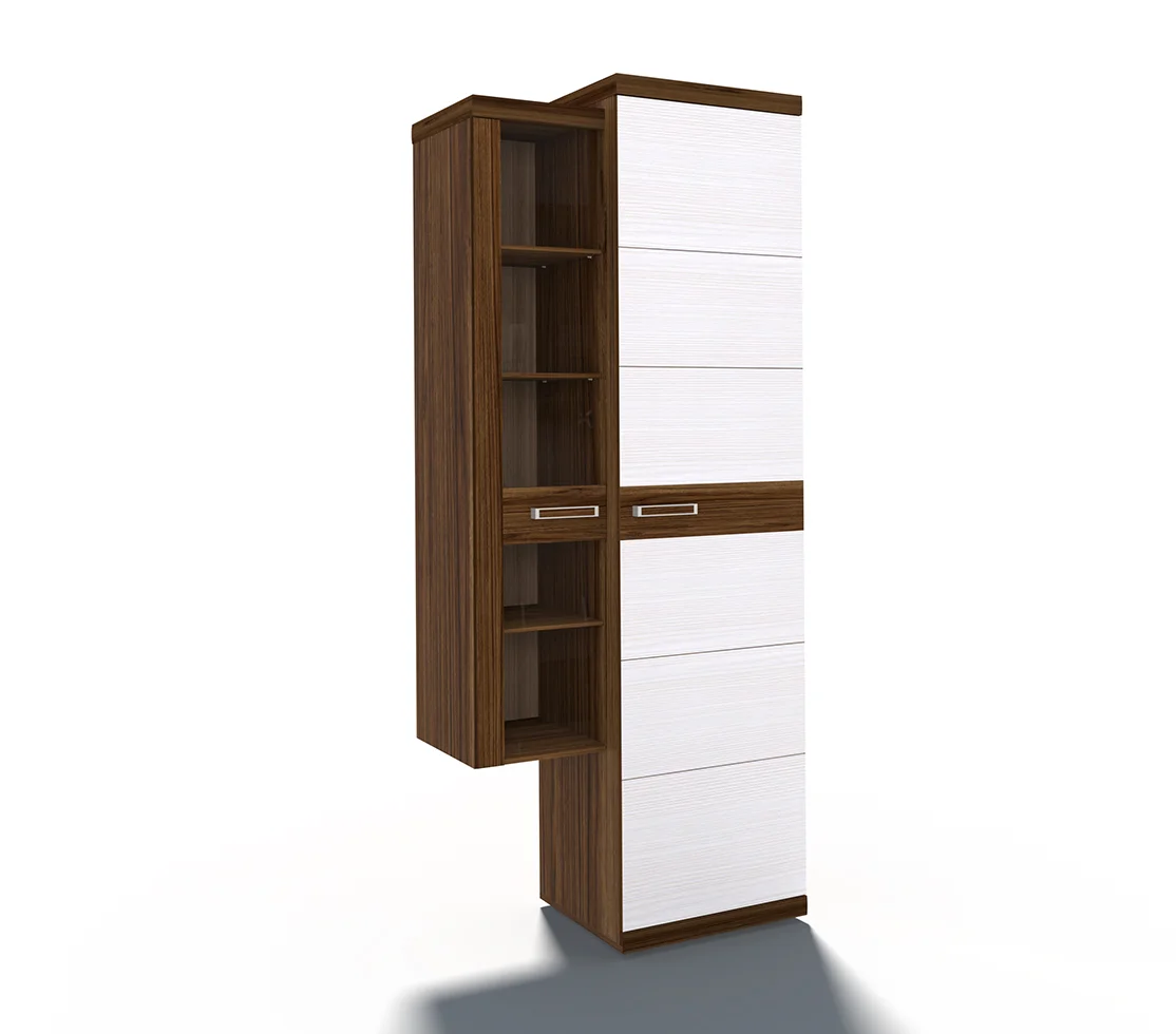 Шкаф-витрина 2-ств.глубок. Дрезден полки, штанга, ящ