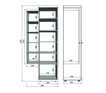 шкаф-витрина двустворчатый