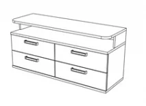 Тумба под ТВ Орион-2, 4 ящика