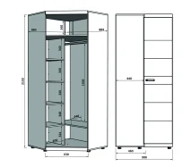 шкаф угловой