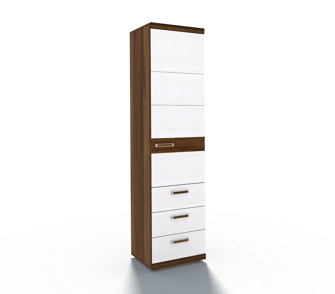 Шкаф 1-ств.узкий Дрезден, полки, ящики