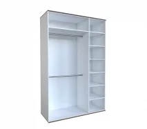 Шкаф 3-ств. Эвия, 2 штанги, полки