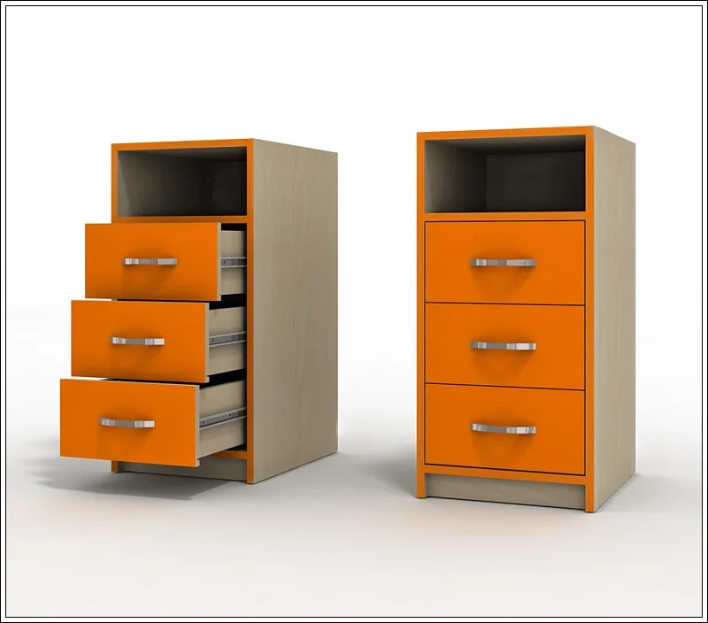 Тумба Колибри, 3 ящика, ниша