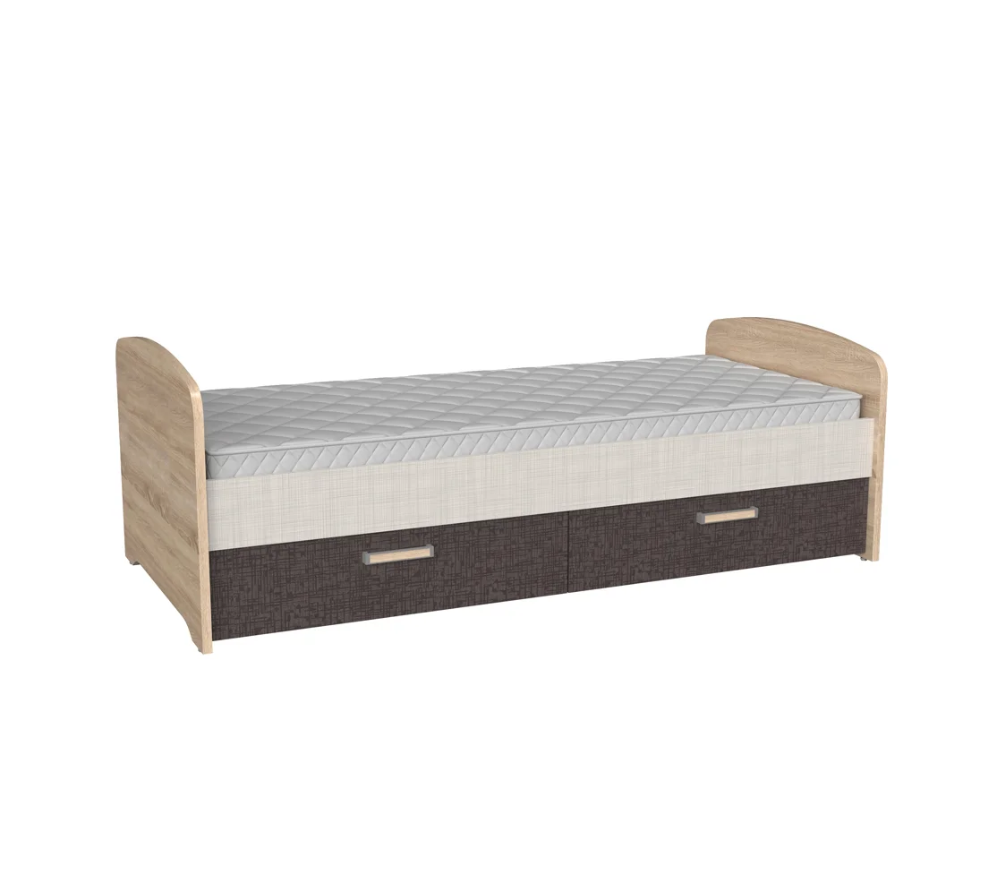 Кровать 1-спальная Орион-2, 2 ящика