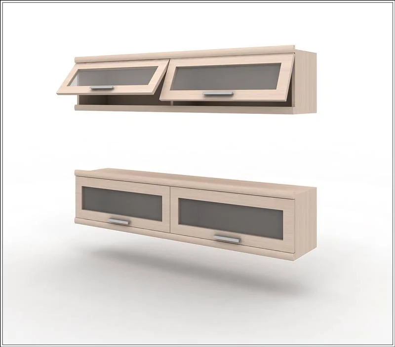 Полка навесная Корсика, 2 фасада стекло